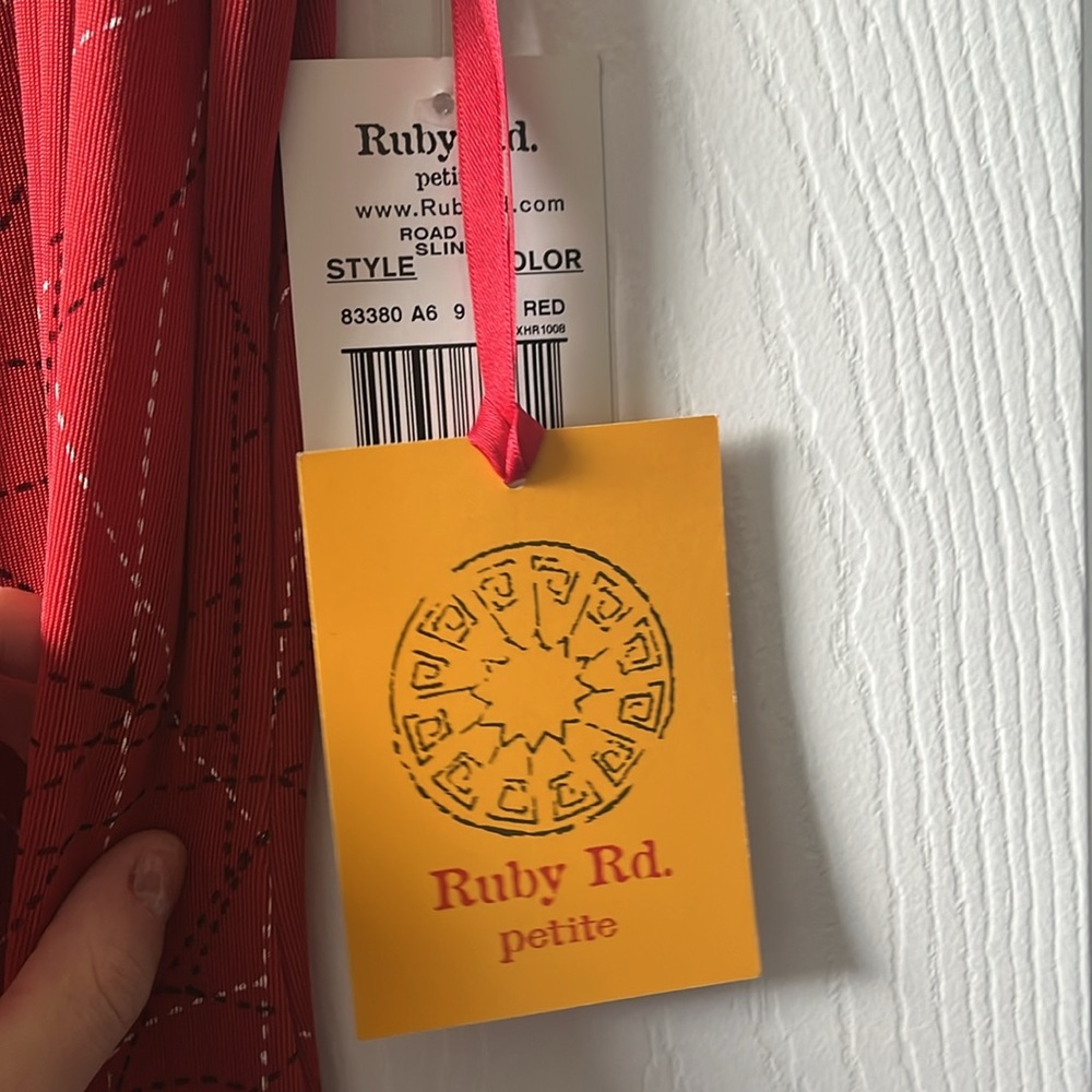 NWT Ruby Rd Red Sleeveless Dress - Picture 3 of 4